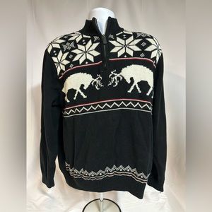 COPY - Chaps Ralph Lauren Men's Ski Sweater Size Large Bucks Reindeer Snowflake…